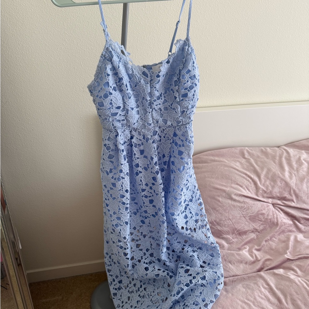 Astr XS Elegant Blue Lace Dress
